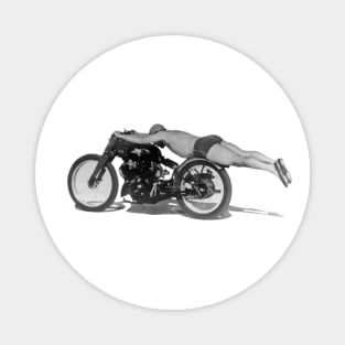 Retro Vintage Racing Motorbike Rider Magnet